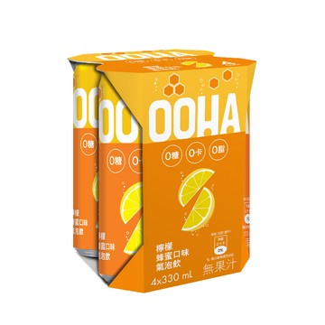 OOHA氣泡飲檸檬蜂蜜330ml