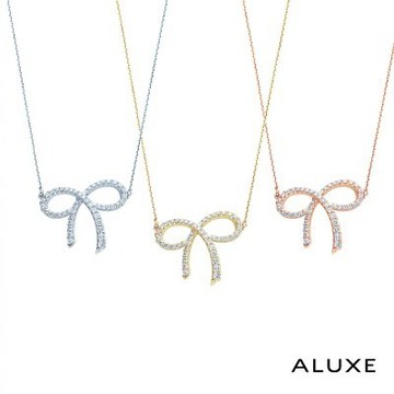 ALUXE 亞立詩 18K金 鑽石項鍊 蝴蝶之舞 NN0666