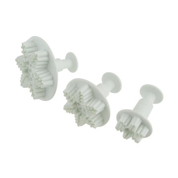 Sweetly 翻糖推壓模 Set 3個雪花  模長5.5cm + 4cm + 2.5cm  1組  雪花