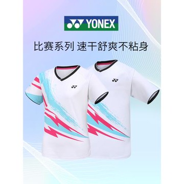 YONEX尤尼克斯羽毛球服yy透氣速干短袖t恤男女款時尚半袖運動上衣