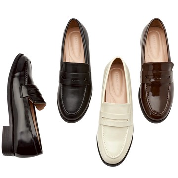 【Grace Gift】樂福鞋 女鞋【歐美便仕軟墊低跟樂福鞋】4色 35-41號 樂福鞋女 通勤鞋 面試鞋 學生皮鞋