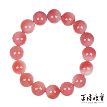 【正佳珠寶】南紅瑪瑙 頂級玉化蜜桃南紅 12.4-12.8mm 南紅瑪瑙手珠