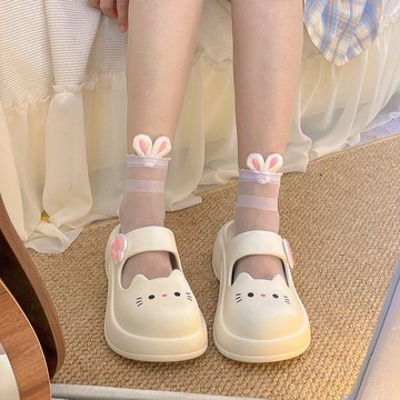 💖夏日必備襪子💖兔兔絲襪溫柔可愛洛麗塔夏季襪子女ins甜美小紅書JK日系花邊襪短