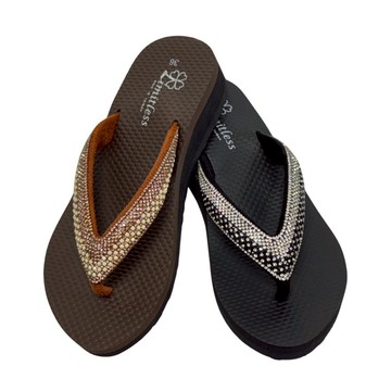 Limitless利米堤司貼鑽低台女拖海綿拖人字拖夾腳拖Y拖A31035