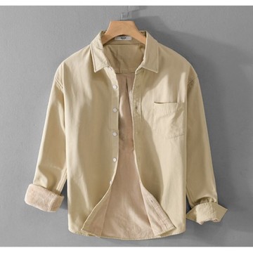 現貨+預購 襯衫長袖上衣-純棉加厚加絨保暖男裝4色74jt87【獨家進口】【米蘭精品】