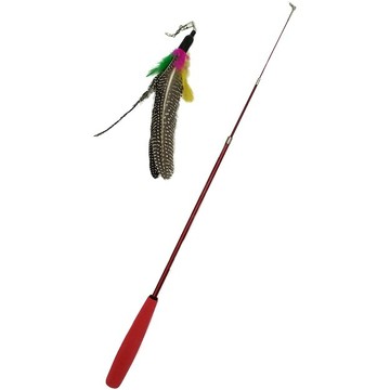 三段伸縮逗貓棒 (含竿子與玩具)_大鳥 羽毛玩具 貓用品 逗貓杆 逗貓桿 伸縮逗貓棒🧡歐佩特