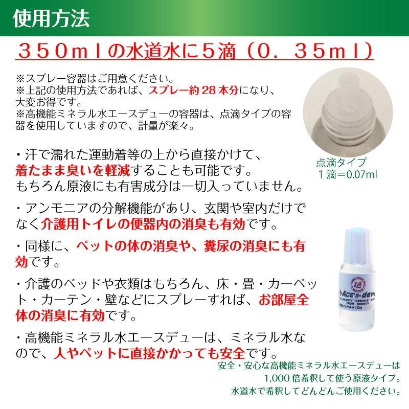 介護 消臭 超強力 消臭剤 ポータブル 10ml 原液 10L相当 1000倍希釈