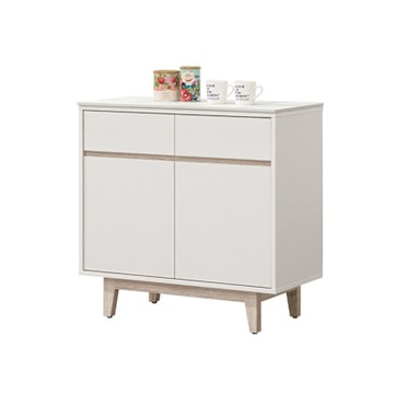 唯熙傢俱-紀薇橡木雙色2.7尺岩板餐櫃