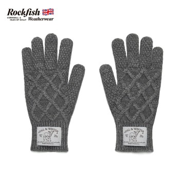 ROCKFISH DIAMOND CABLE GLOVES 鑽石編織手套 冬季 保暖 灰色
