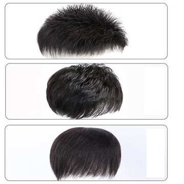 【米蘭精品】現貨+預購 補髮塊全真髮男假髮透氣假髮片輕量免打理隱形增髮量假髮接髮-前額補髮6款74kb10