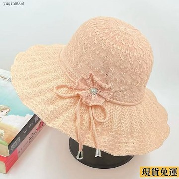 ✨限時下殺✨ 太陽帽女中老年媽媽帽子女士防曬帽子 夏季 洋氣草帽戶外防紫外線帽