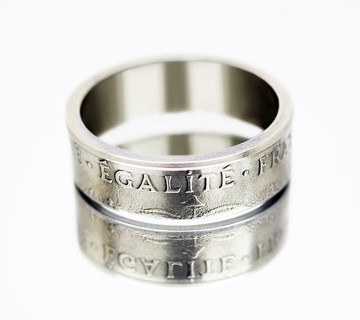 海地硬幣戒指 20 Sentim 1995 Charlemagne Peralte 女士硬幣戒指