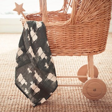 Organic B 有機比比  有機棉方巾兩件組 青青草原禮物牛