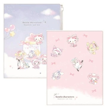 小禮堂 Sanrio 三麗鷗 A4 6+1多功能資料夾 (貓咪寶寶款)