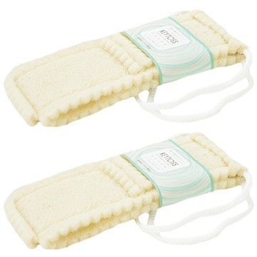 KEYTOSS 詰朵斯 裸色風格SPA去角質拉背條 - 材質柔軟舒適 輕鬆清潔背部  米色  2條  1個