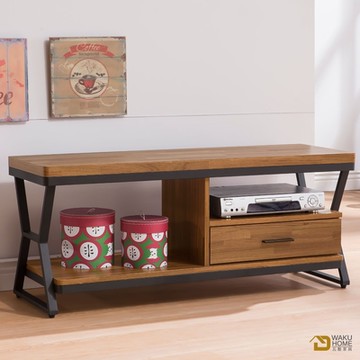 WAKUHOME 瓦酷家具 Ari工業風木心板4尺電視櫃120×深40×高52cm