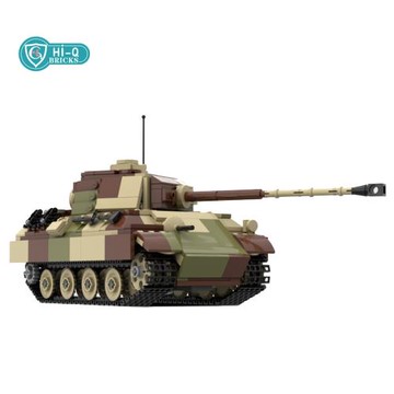 跨境玩具兼容樂高熱銷 國產小顆粒積木MOC-85834二戰黑豹德軍坦克