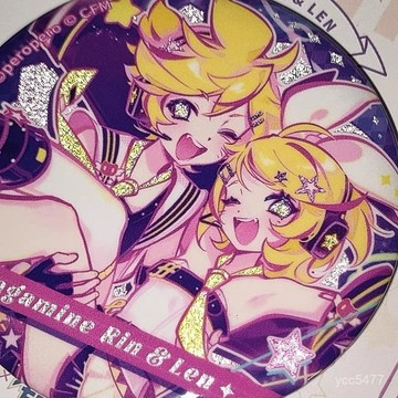 夏季新品✨初音未來鏡音雙子衕人自製吧唧穀子Miku鏡音玲鏡音連徽章胸針穀子