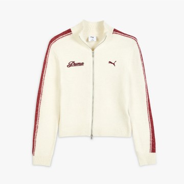 【PUMA官方旗艦】流行系列Retro Tape合身針織立領外套 女性 63571987