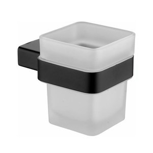 典雅黑不銹鋼漱口杯架