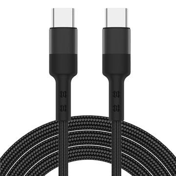 Type C公 - C公 嚴選 Type-c雙面盲插 手機/平板/筆電 PD3A快充線/傳輸線 0.3M黑