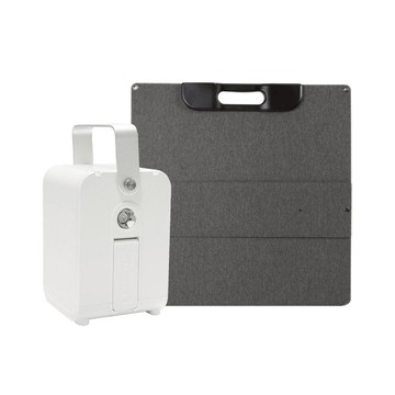 【預購】多功能充電神器 小電寶＋200W太陽能板 黑色