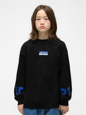 Archive Lettering Cotton Jersey Sweatshirt [Black]