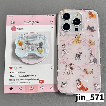 可愛狗狗 布魯托 支架磁吸手機殼 iPhone16Pro  蘋果 i15/i14/113 Plus 全包光面防摔硬殼