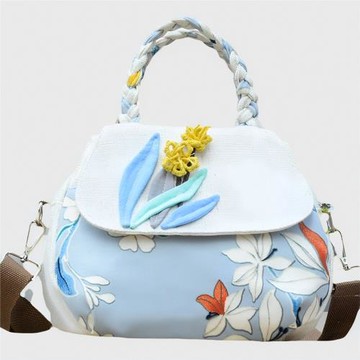 南瀟湘女包2023新款原創民族風手提包單肩斜挎包簡約百搭帆布包女