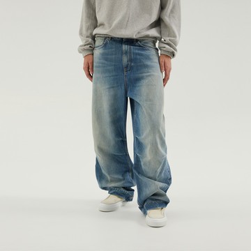 Y2K denim pants blue