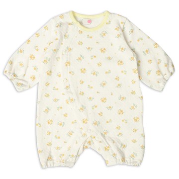 akachan honpo - 幼兒連身衣-小花-黃色
