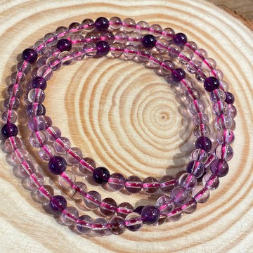 【轉運水晶】超七繞三圈手鍊  6mm 財富、愛情、人緣、親情、貴人、溝通