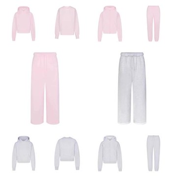 skims衛衣衛褲cotton fleece系列秋冬經典袋鼠口寬松休閑連帽套裝