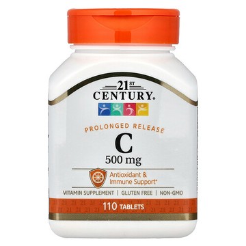 21st Century, 維生素 C，緩釋片，500 毫克，110 片