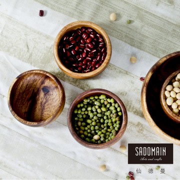 【仙德曼 SADOMAIN】洋槐原木餐具Mini缽(3入組)