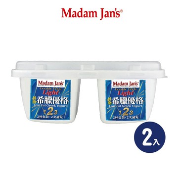 濃純原味希臘低脂優格 180g 2入