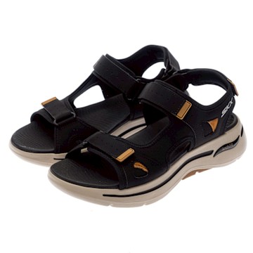 SKECHERS 男鞋 健走系列 涼鞋 拖鞋 GO WALK ARCH FIT SANDAL - 229064BKBR