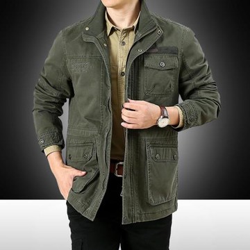 JPDUN旗艦店春秋季夾克外套男裝薄款出口純棉美式休閑工裝茄克