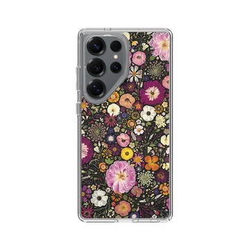 Galaxy S25 Ultra Clear 透明 - Flower Press Stuido - 小山谷與紅雛菊