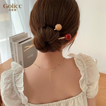 【Gulicc】髮釵 簡約 時尚小圓球 髮簪