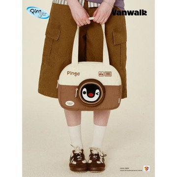 VANWALK Pingu企鵝大容量單肩包包女生休閑通勤上課手提袋電腦包