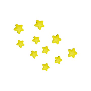 vanibaby 3D防撞壁飾 Set 10顆入 汽車皮革 耐磨耐刮 柔韌可裁剪  大星直徑10cm + 小星直徑8cm 厚度2cm  黃星  1組