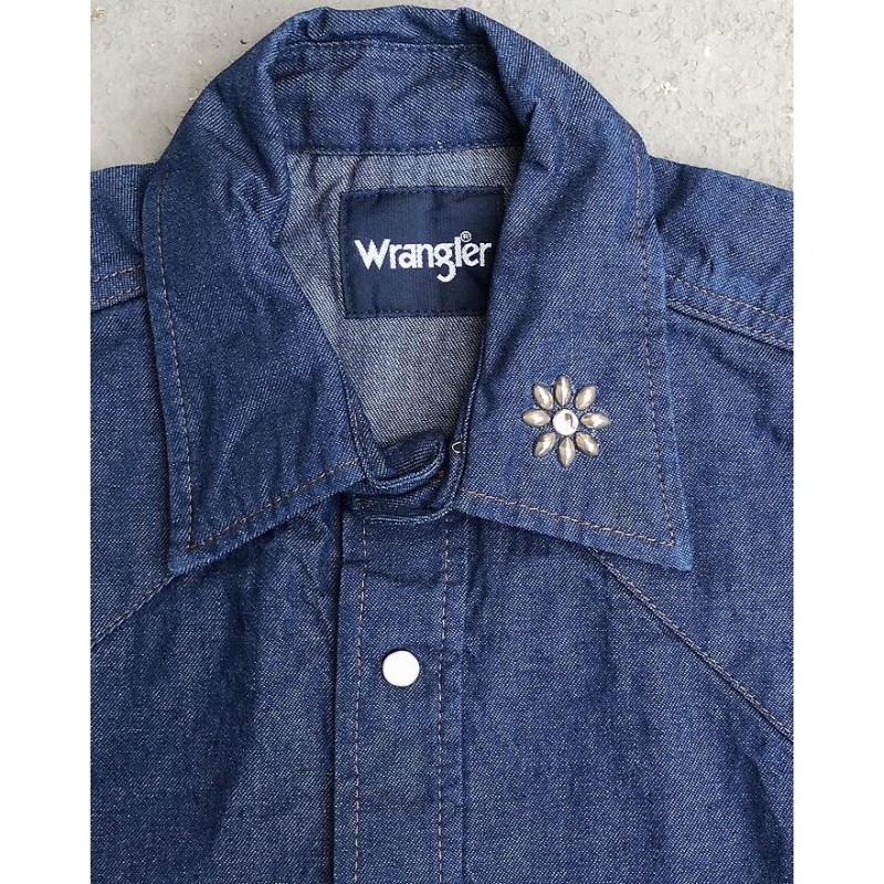 HTC WRANGLER DENIM SHIRT レッド スタッズ 正規品-