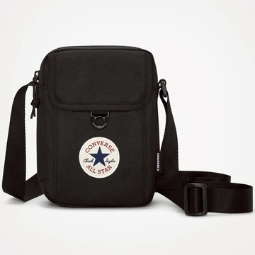 【CONVERSE匡威】Crossbody黑色潮流休閒小斜背包(10020540A01)斜跨包百搭時尚側背包經典配色可調式背帶單肩包多收納肩背包 巨蟹座禮物男生禮物 女生禮物