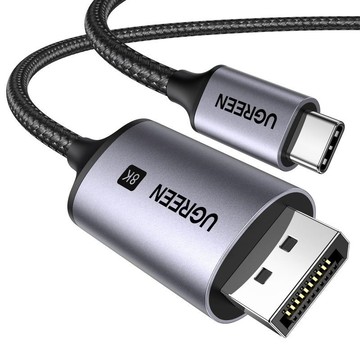 Ugreen 綠聯 USB-C 轉 DisplayPort 8K 轉接線 Type-C 筆電接 DP 螢幕
