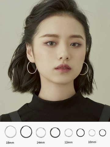 小麋人925圓圈耳環ins小眾潮純銀耳釘男女冷淡風耳圈簡約氣質耳飾