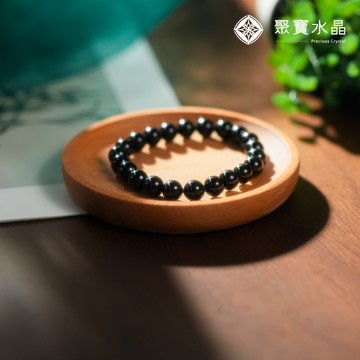 【黑碧璽手鍊】黃水晶 紫水晶 白水晶 鈦晶 金草莓 藍線石 碧璽 多寶 水晶直播 聚寶水晶