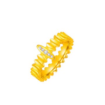 【Just Gold 鎮金店】弦光 黃金戒指