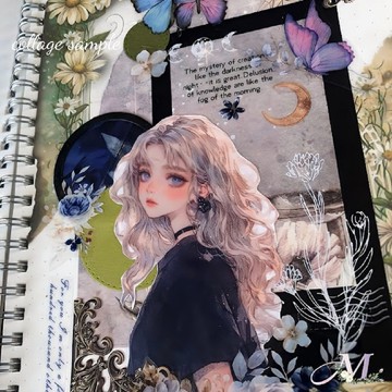 拼貼片設計紙A4材料紙拼貼材料套裝人紙東西紙工藝紙材料片女生時尚