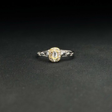 巴基斯坦赫基蒙閃靈鑽水晶原礦 天然雙尖水晶活圍戒指 N15-02